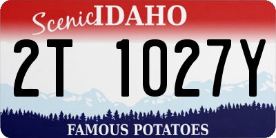 ID license plate 2T1027Y
