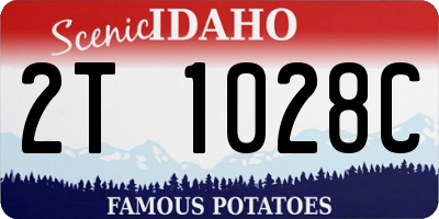 ID license plate 2T1028C