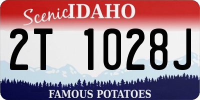 ID license plate 2T1028J