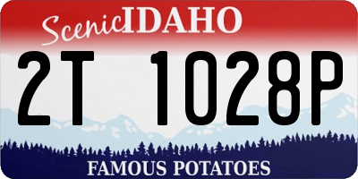 ID license plate 2T1028P