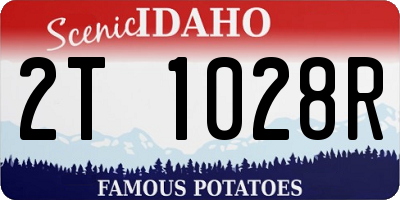 ID license plate 2T1028R