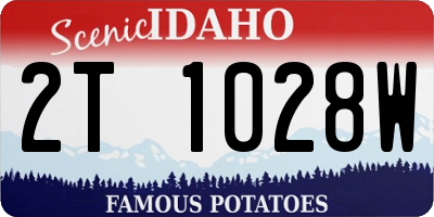 ID license plate 2T1028W