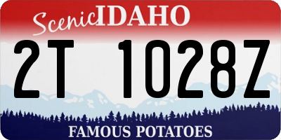 ID license plate 2T1028Z