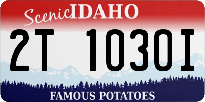 ID license plate 2T1030I