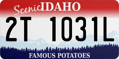 ID license plate 2T1031L