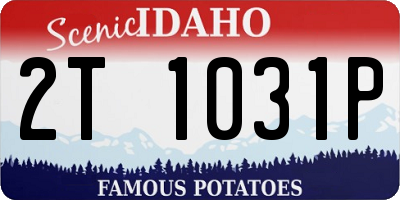ID license plate 2T1031P