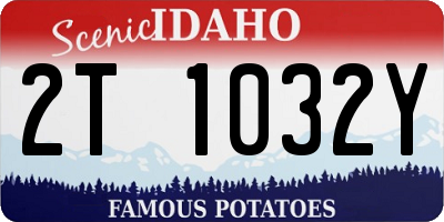 ID license plate 2T1032Y