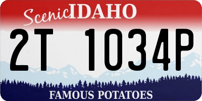ID license plate 2T1034P