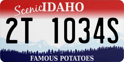 ID license plate 2T1034S