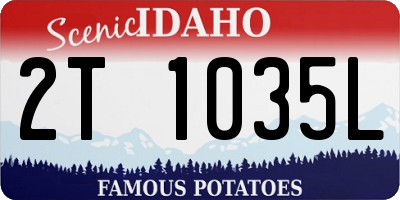 ID license plate 2T1035L