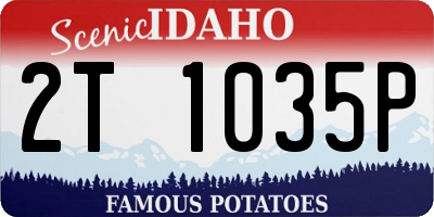 ID license plate 2T1035P
