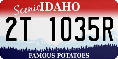 ID license plate 2T1035R