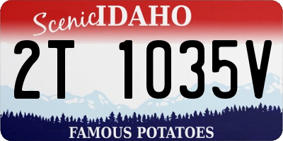 ID license plate 2T1035V