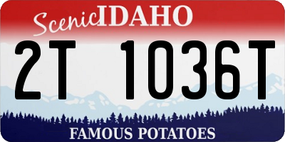 ID license plate 2T1036T