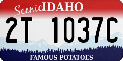 ID license plate 2T1037C