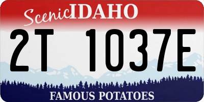 ID license plate 2T1037E