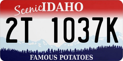 ID license plate 2T1037K