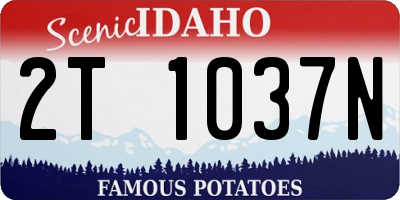 ID license plate 2T1037N
