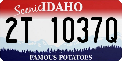 ID license plate 2T1037Q