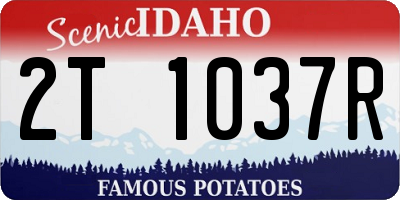 ID license plate 2T1037R