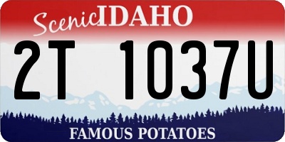 ID license plate 2T1037U