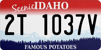 ID license plate 2T1037V
