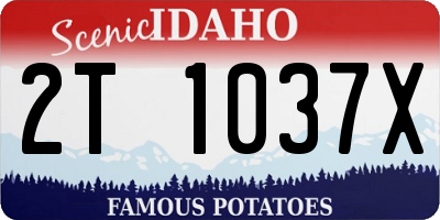 ID license plate 2T1037X