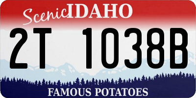 ID license plate 2T1038B
