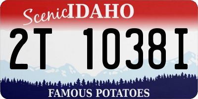 ID license plate 2T1038I