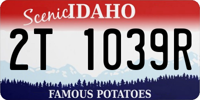 ID license plate 2T1039R
