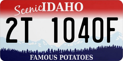 ID license plate 2T1040F