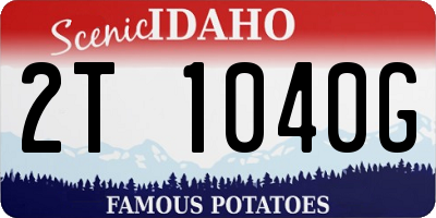 ID license plate 2T1040G
