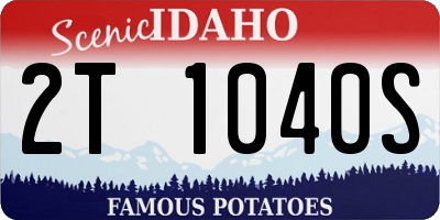 ID license plate 2T1040S