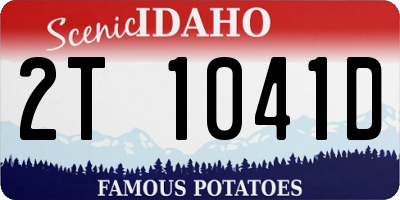 ID license plate 2T1041D
