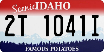 ID license plate 2T1041I