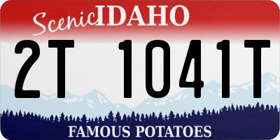 ID license plate 2T1041T