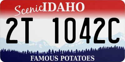 ID license plate 2T1042C