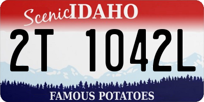 ID license plate 2T1042L
