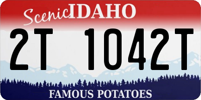 ID license plate 2T1042T