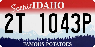 ID license plate 2T1043P