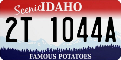 ID license plate 2T1044A