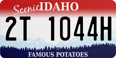 ID license plate 2T1044H