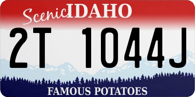 ID license plate 2T1044J