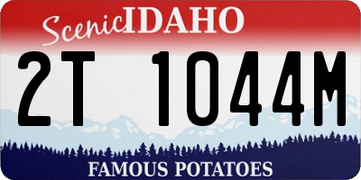 ID license plate 2T1044M