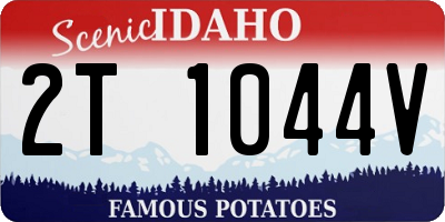 ID license plate 2T1044V
