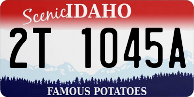 ID license plate 2T1045A