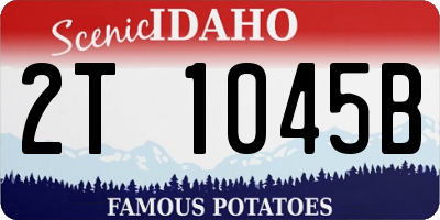 ID license plate 2T1045B