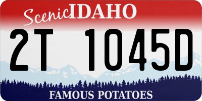 ID license plate 2T1045D