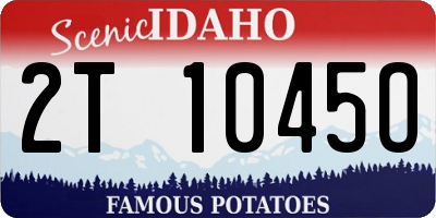 ID license plate 2T1045O