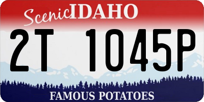 ID license plate 2T1045P